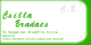 csilla bradacs business card